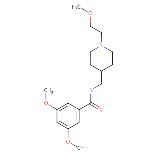 3,5-dimethoxy-N-{[1-(2-methoxyethyl)piperidin-4-yl]methyl}benzamide