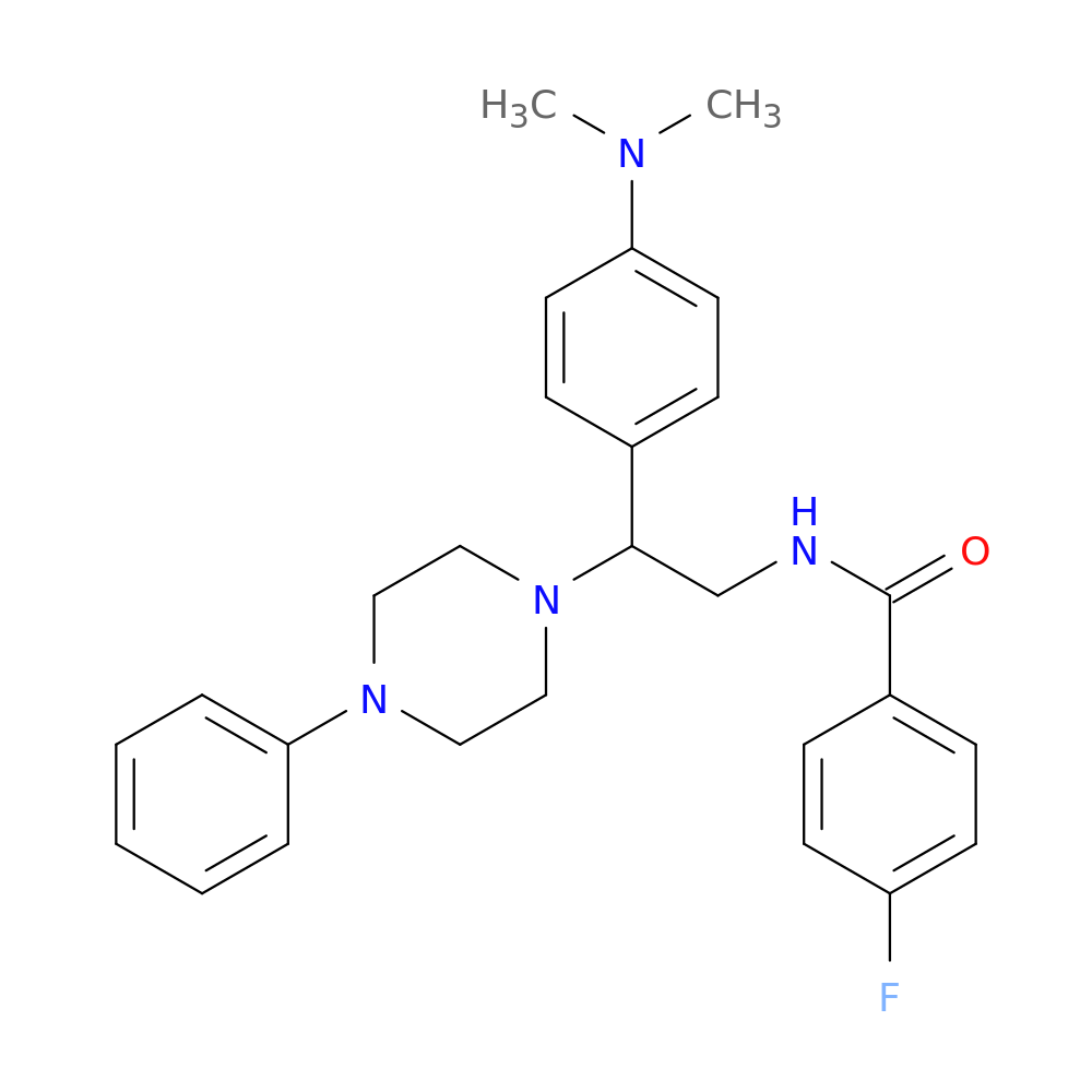 N-{2-[4-(dimethylamino)phenyl]-2-(4-phenylpiperazin-1-yl)ethyl}-4-fluorobenzamide