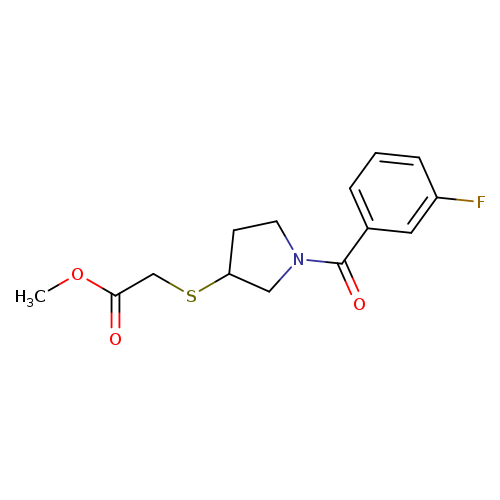 methyl 2-{[1-(3-fluorobenzoyl)pyrrolidin-3-yl]sulfanyl}acetate