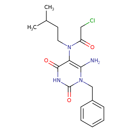 N-(6-amino-1-benzyl-2,4-dioxo-1,2,3,4-tetrahydropyrimidin-5-yl)-2-chloro-N-(3-methylbutyl)acetamide