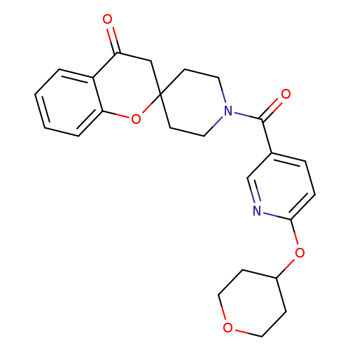 1'-[6-(oxan-4-yloxy)pyridine-3-carbonyl]-3,4-dihydrospiro[1-benzopyran-2,4'-piperidine]-4-one