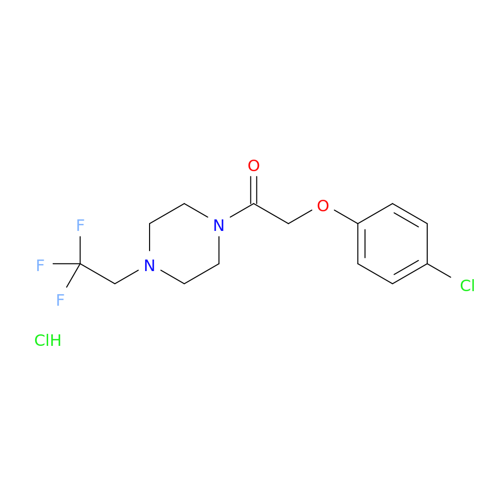 2-(4-chlorophenoxy)-1-[4-(2,2,2-trifluoroethyl)piperazin-1-yl]ethan-1-one hydrochloride