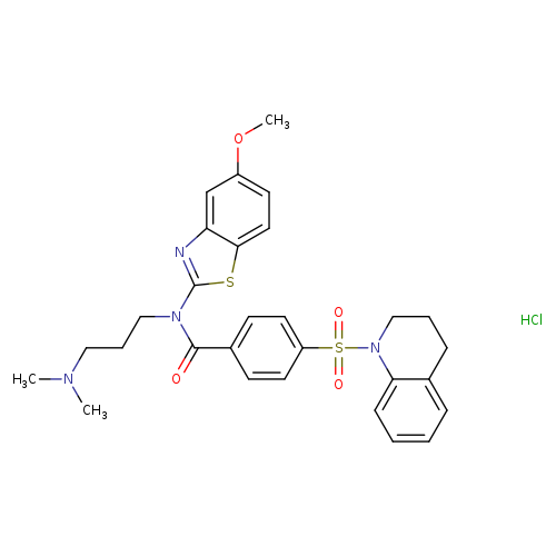N-[3-(dimethylamino)propyl]-N-(5-methoxy-1,3-benzothiazol-2-yl)-4-(1,2,3,4-tetrahydroquinoline-1-sulfonyl)benzamide hydrochloride