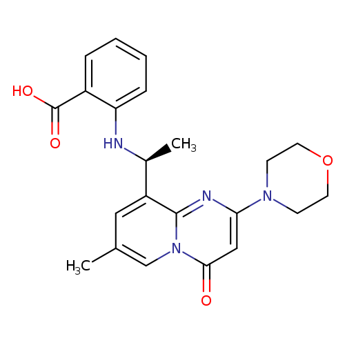 2-((S)-1-(7-Methyl-2-morpholino-4-oxo-4h-pyrido[1,2-a]pyrimidin-9-yl)ethylamino)benzoic acid