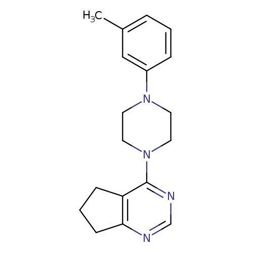 1-{5H,6H,7H-cyclopenta[d]pyrimidin-4-yl}-4-(3-methylphenyl)piperazine
