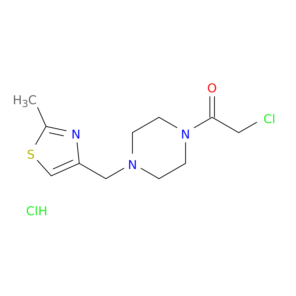 2-chloro-1-{4-[(2-methyl-1,3-thiazol-4-yl)methyl]piperazin-1-yl}ethan-1-one hydrochloride