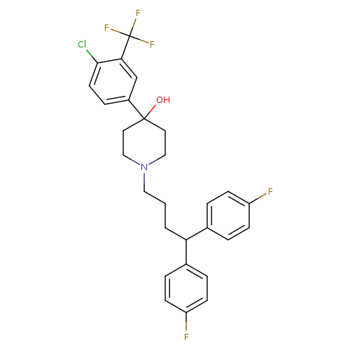 4-Piperidinol,1-[4,4-bis(4-fluorophenyl)butyl]-4-[4-chloro-3-(trifluoromethyl)phenyl]-