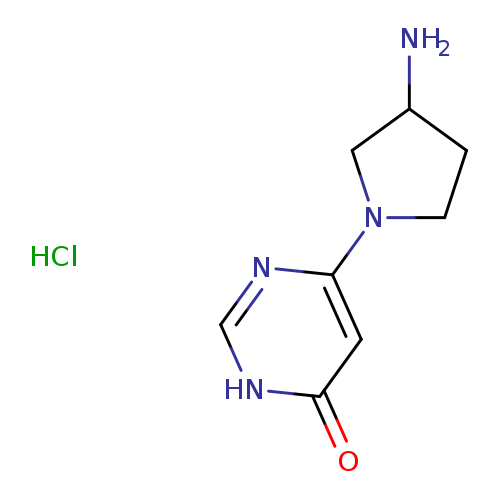 6-(3-aminopyrrolidin-1-yl)-3,4-dihydropyrimidin-4-one hydrochloride