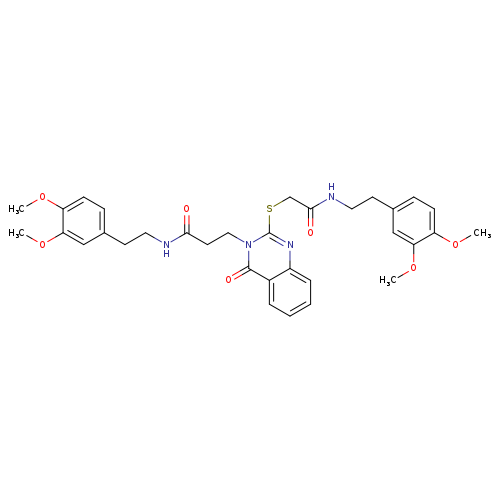 N-[2-(3,4-dimethoxyphenyl)ethyl]-3-{2-[({[2-(3,4-dimethoxyphenyl)ethyl]carbamoyl}methyl)sulfanyl]-4-oxo-3,4-dihydroquinazolin-3-yl}propanamide