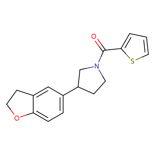 3-(2,3-dihydro-1-benzofuran-5-yl)-1-(thiophene-2-carbonyl)pyrrolidine
