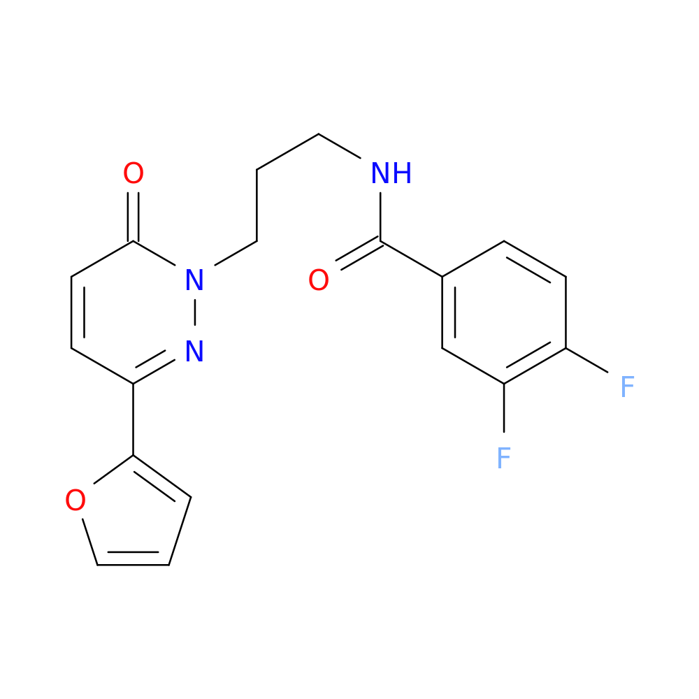 3,4-difluoro-N-{3-[3-(furan-2-yl)-6-oxo-1,6-dihydropyridazin-1-yl]propyl}benzamide