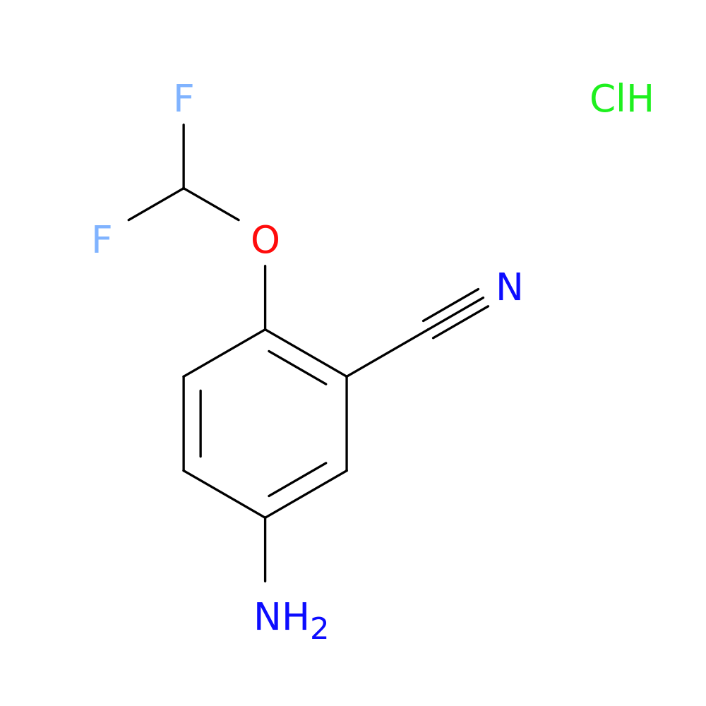 5-amino-2-(difluoromethoxy)benzonitrile hydrochloride