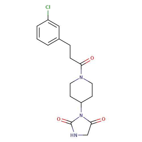 3-{1-[3-(3-chlorophenyl)propanoyl]piperidin-4-yl}imidazolidine-2,4-dione