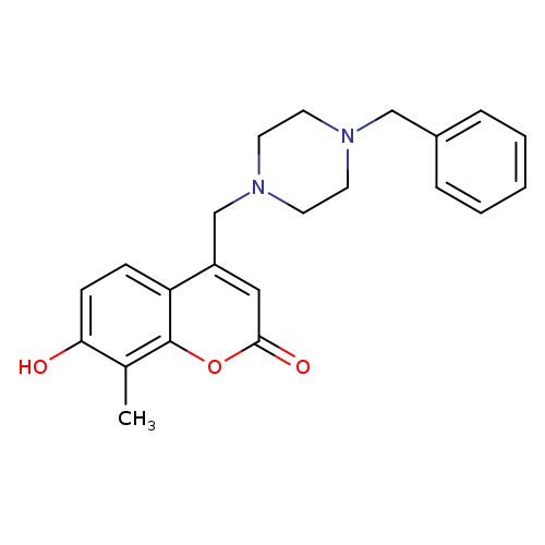 4-[(4-benzylpiperazin-1-yl)methyl]-7-hydroxy-8-methyl-2H-chromen-2-one