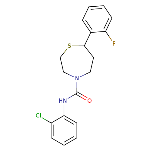 N-(2-chlorophenyl)-7-(2-fluorophenyl)-1,4-thiazepane-4-carboxamide