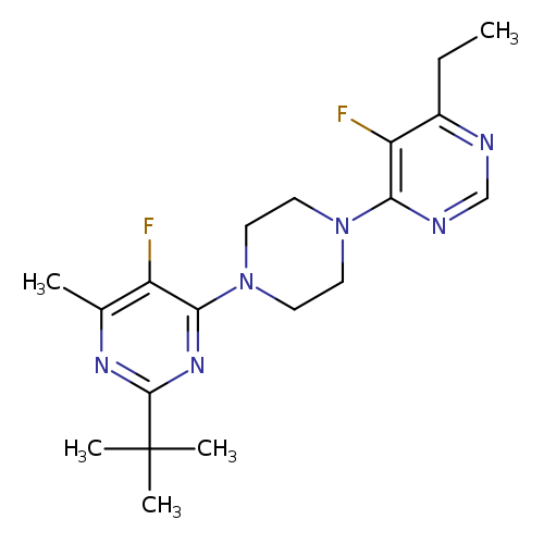 2-tert-butyl-4-[4-(6-ethyl-5-fluoropyrimidin-4-yl)piperazin-1-yl]-5-fluoro-6-methylpyrimidine