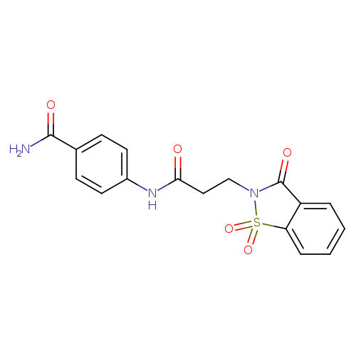 4-[3-(1,1,3-trioxo-2,3-dihydro-1lambda6,2-benzothiazol-2-yl)propanamido]benzamide