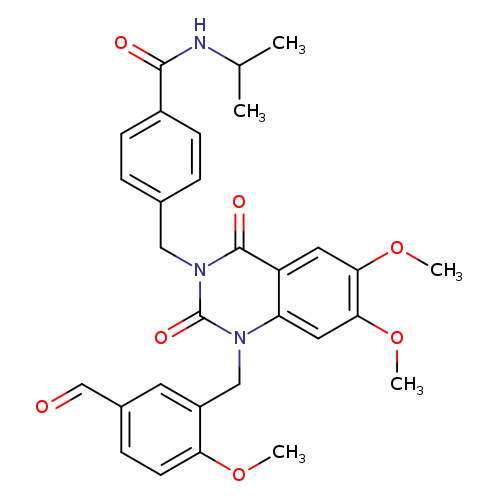 4-({1-[(5-formyl-2-methoxyphenyl)methyl]-6,7-dimethoxy-2,4-dioxo-1,2,3,4-tetrahydroquinazolin-3-yl}methyl)-N-(propan-2-yl)benzamide