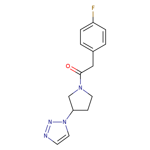 2-(4-fluorophenyl)-1-[3-(1H-1,2,3-triazol-1-yl)pyrrolidin-1-yl]ethan-1-one