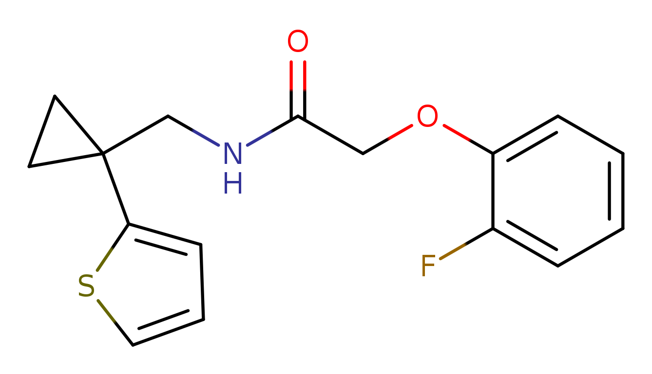 2-(2-fluorophenoxy)-N-{[1-(thiophen-2-yl)cyclopropyl]methyl}acetamide