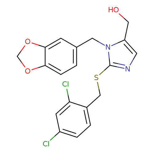 {1-[(2H-1,3-benzodioxol-5-yl)methyl]-2-{[(2,4-dichlorophenyl)methyl]sulfanyl}-1H-imidazol-5-yl}methanol
