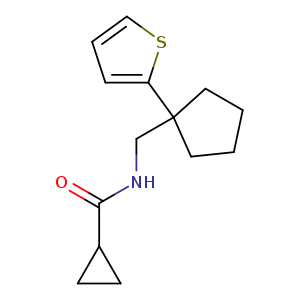 N-{[1-(thiophen-2-yl)cyclopentyl]methyl}cyclopropanecarboxamide