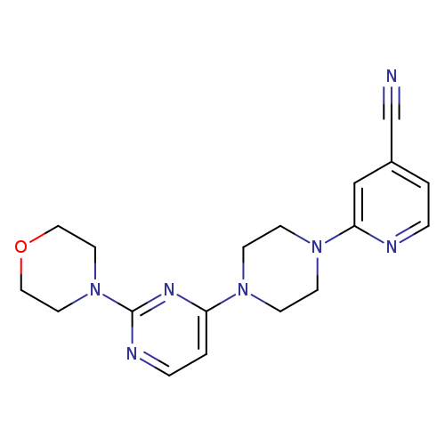 2-{4-[2-(morpholin-4-yl)pyrimidin-4-yl]piperazin-1-yl}pyridine-4-carbonitrile