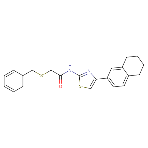 2-(benzylsulfanyl)-N-[4-(5,6,7,8-tetrahydronaphthalen-2-yl)-1,3-thiazol-2-yl]acetamide