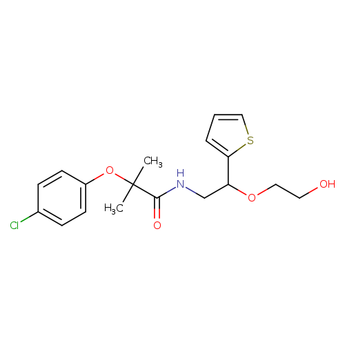 2-(4-chlorophenoxy)-N-[2-(2-hydroxyethoxy)-2-(thiophen-2-yl)ethyl]-2-methylpropanamide