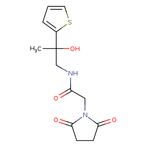 2-(2,5-dioxopyrrolidin-1-yl)-N-[2-hydroxy-2-(thiophen-2-yl)propyl]acetamide