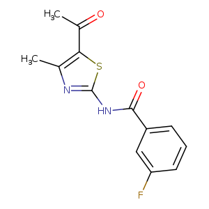 N-(5-acetyl-4-methyl-1,3-thiazol-2-yl)-3-fluorobenzamide