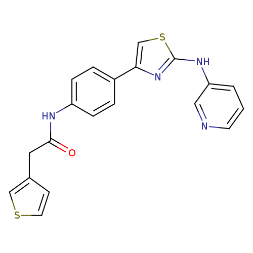 N-(4-{2-[(pyridin-3-yl)amino]-1,3-thiazol-4-yl}phenyl)-2-(thiophen-3-yl)acetamide