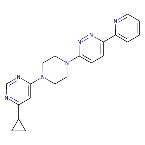 4-cyclopropyl-6-{4-[6-(pyridin-2-yl)pyridazin-3-yl]piperazin-1-yl}pyrimidine