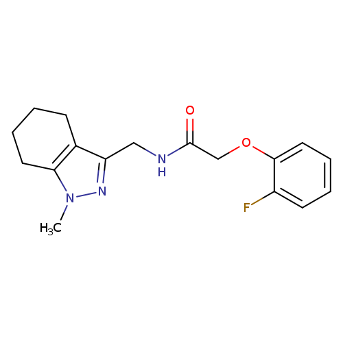 2-(2-fluorophenoxy)-N-[(1-methyl-4,5,6,7-tetrahydro-1H-indazol-3-yl)methyl]acetamide
