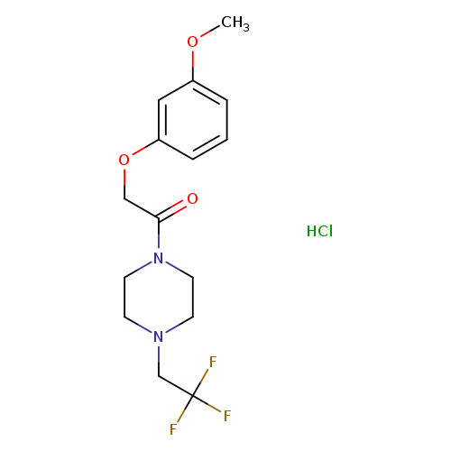 2-(3-methoxyphenoxy)-1-[4-(2,2,2-trifluoroethyl)piperazin-1-yl]ethan-1-one hydrochloride