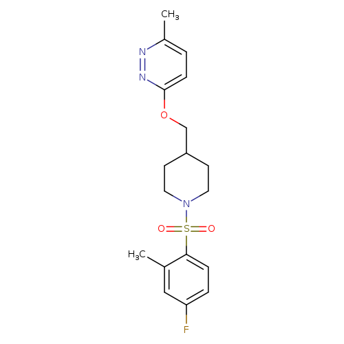3-{[1-(4-fluoro-2-methylbenzenesulfonyl)piperidin-4-yl]methoxy}-6-methylpyridazine