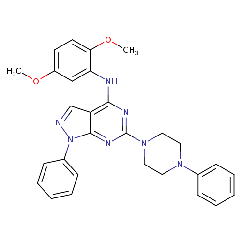 N-(2,5-dimethoxyphenyl)-1-phenyl-6-(4-phenylpiperazin-1-yl)-1H-pyrazolo[3,4-d]pyrimidin-4-amine