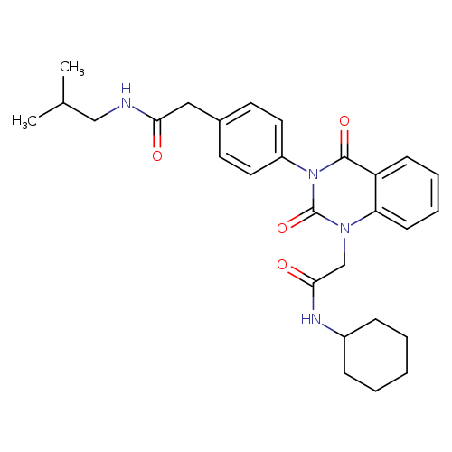 2-(4-{1-[(cyclohexylcarbamoyl)methyl]-2,4-dioxo-1,2,3,4-tetrahydroquinazolin-3-yl}phenyl)-N-(2-methylpropyl)acetamide