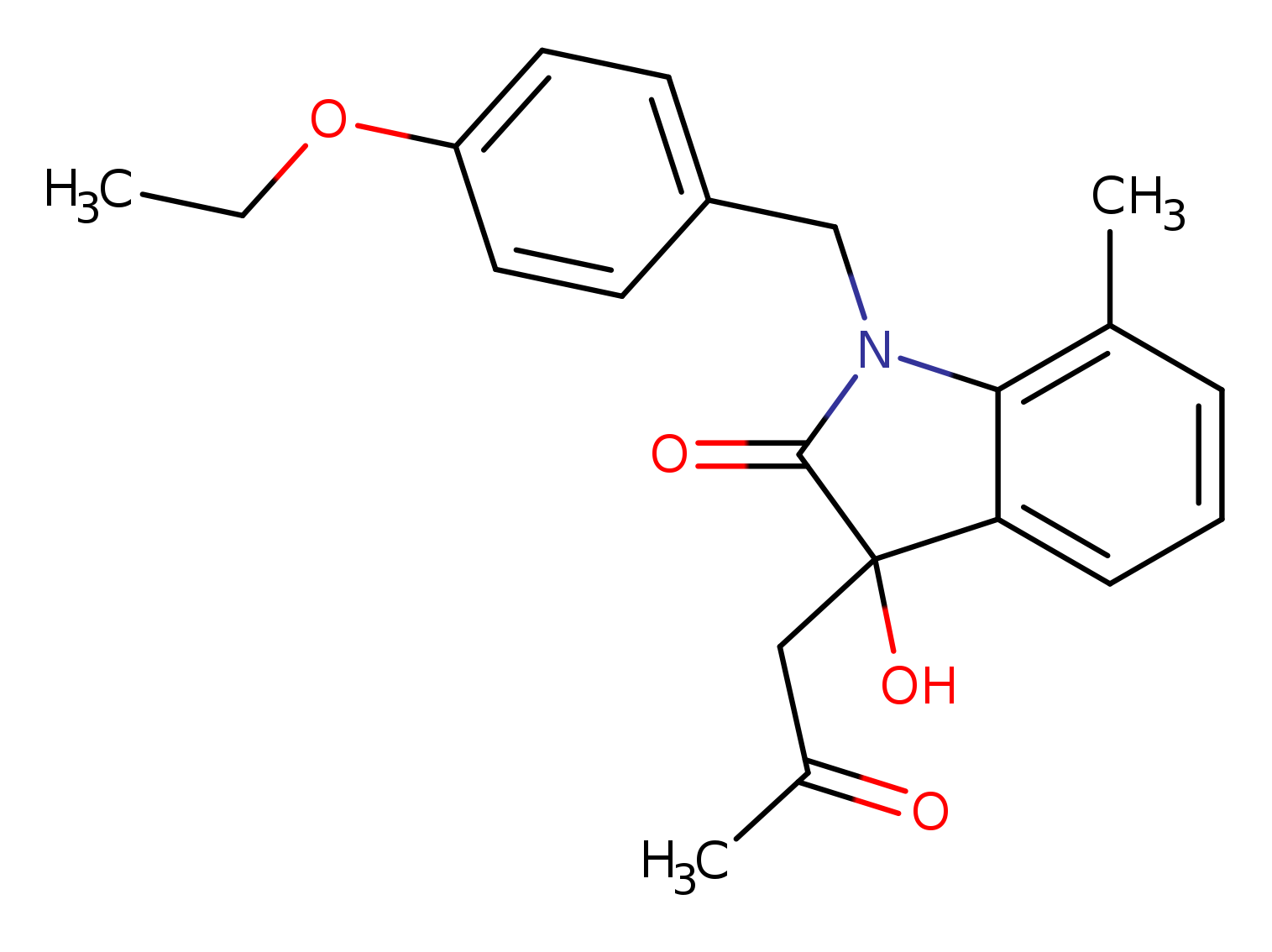 1-[(4-ethoxyphenyl)methyl]-3-hydroxy-7-methyl-3-(2-oxopropyl)-2,3-dihydro-1H-indol-2-one