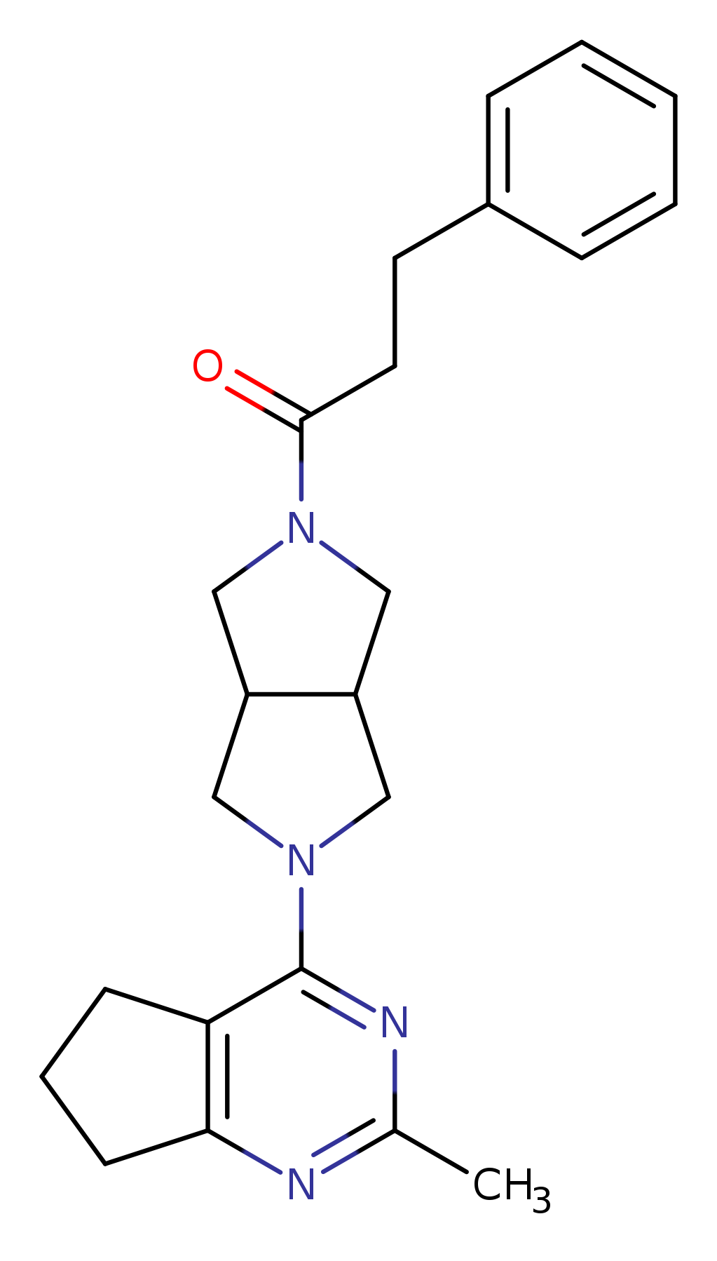 1-(5-{2-methyl-5H,6H,7H-cyclopenta[d]pyrimidin-4-yl}-octahydropyrrolo[3,4-c]pyrrol-2-yl)-3-phenylpropan-1-one