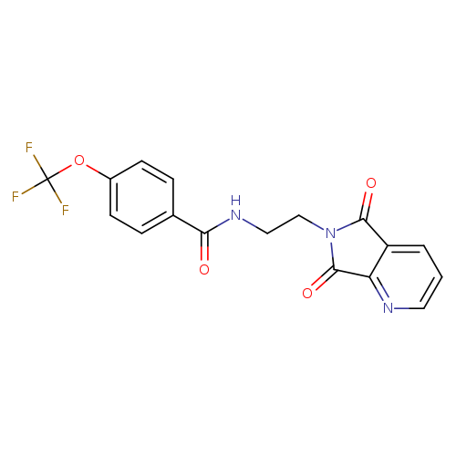 N-(2-{5,7-dioxo-5H,6H,7H-pyrrolo[3,4-b]pyridin-6-yl}ethyl)-4-(trifluoromethoxy)benzamide