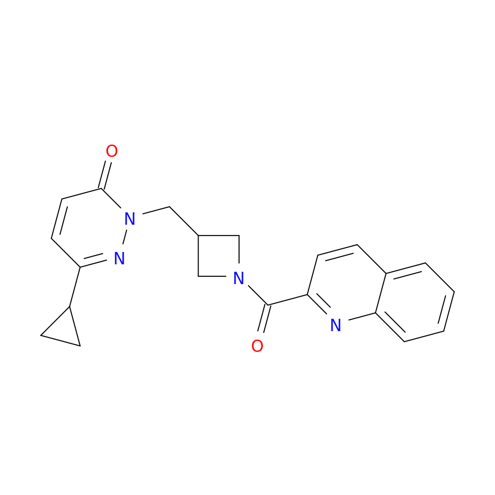 6-cyclopropyl-2-{[1-(quinoline-2-carbonyl)azetidin-3-yl]methyl}-2,3-dihydropyridazin-3-one