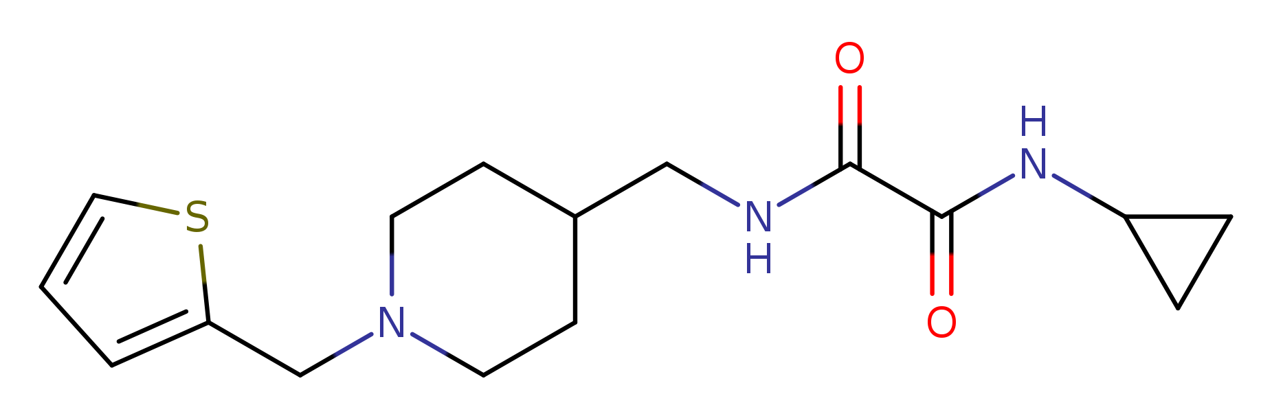 N-cyclopropyl-N'-({1-[(thiophen-2-yl)methyl]piperidin-4-yl}methyl)ethanediamide