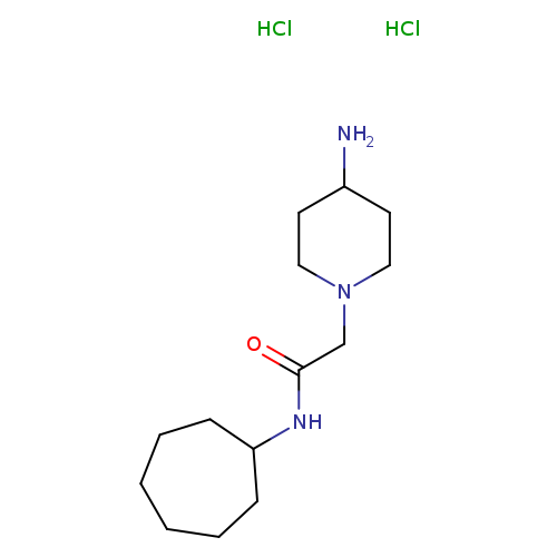 2-(4-aminopiperidin-1-yl)-N-cycloheptylacetamide dihydrochloride