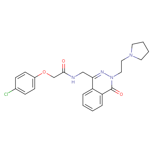 2-(4-chlorophenoxy)-N-({4-oxo-3-[2-(pyrrolidin-1-yl)ethyl]-3,4-dihydrophthalazin-1-yl}methyl)acetamide