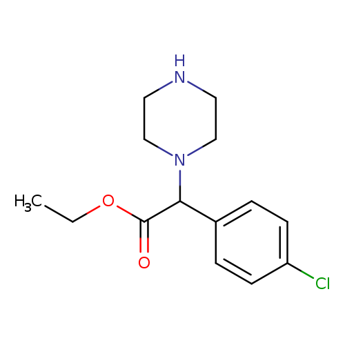 ethyl 2-(4-chlorophenyl)-2-(piperazin-1-yl)acetate