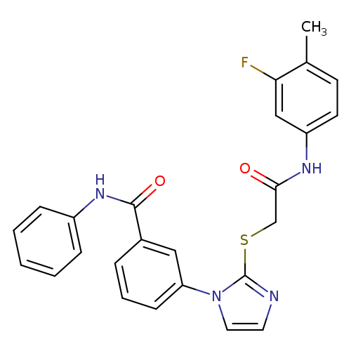 3-[2-({[(3-fluoro-4-methylphenyl)carbamoyl]methyl}sulfanyl)-1H-imidazol-1-yl]-N-phenylbenzamide
