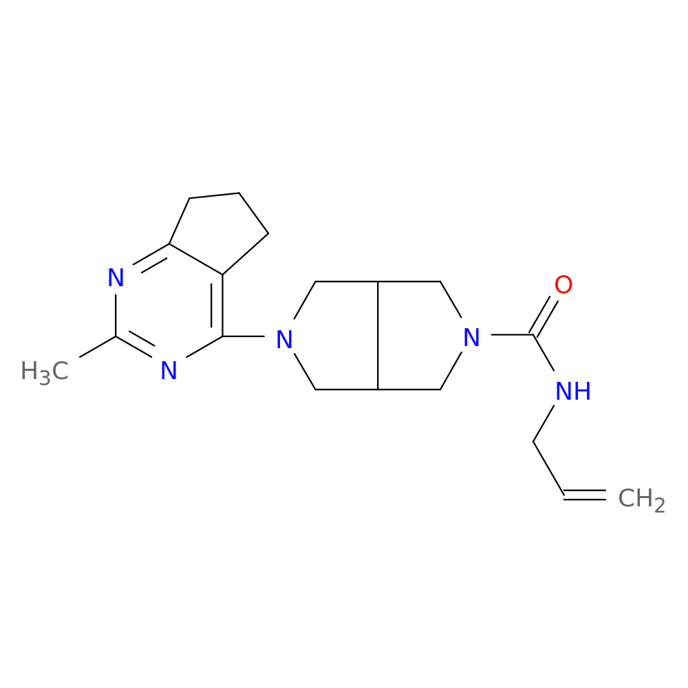 5-{2-methyl-5H,6H,7H-cyclopenta[d]pyrimidin-4-yl}-N-(prop-2-en-1-yl)-octahydropyrrolo[3,4-c]pyrrole-2-carboxamide