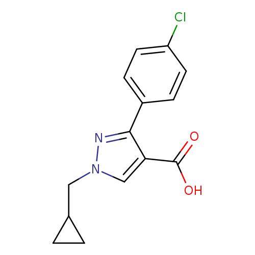 3-(4-chlorophenyl)-1-(cyclopropylmethyl)-1H-pyrazole-4-carboxylic acid