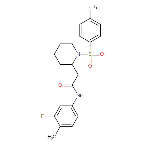 N-(3-fluoro-4-methylphenyl)-2-[1-(4-methylbenzenesulfonyl)piperidin-2-yl]acetamide